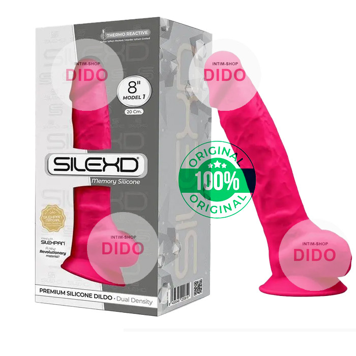 Фалоімітатор SilexD Vetus Pink (MODEL 1 size 8in), двошаровий, силікон + Silexpan, діаметр 4,2см в DIDO