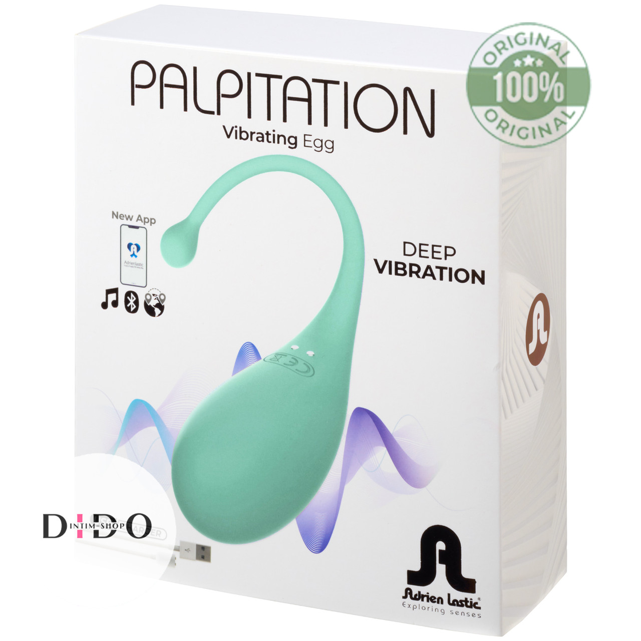 Смарт-виброяйцо Adrien Lastic Palpitation Mint с глубокой вибрацией в DIDO