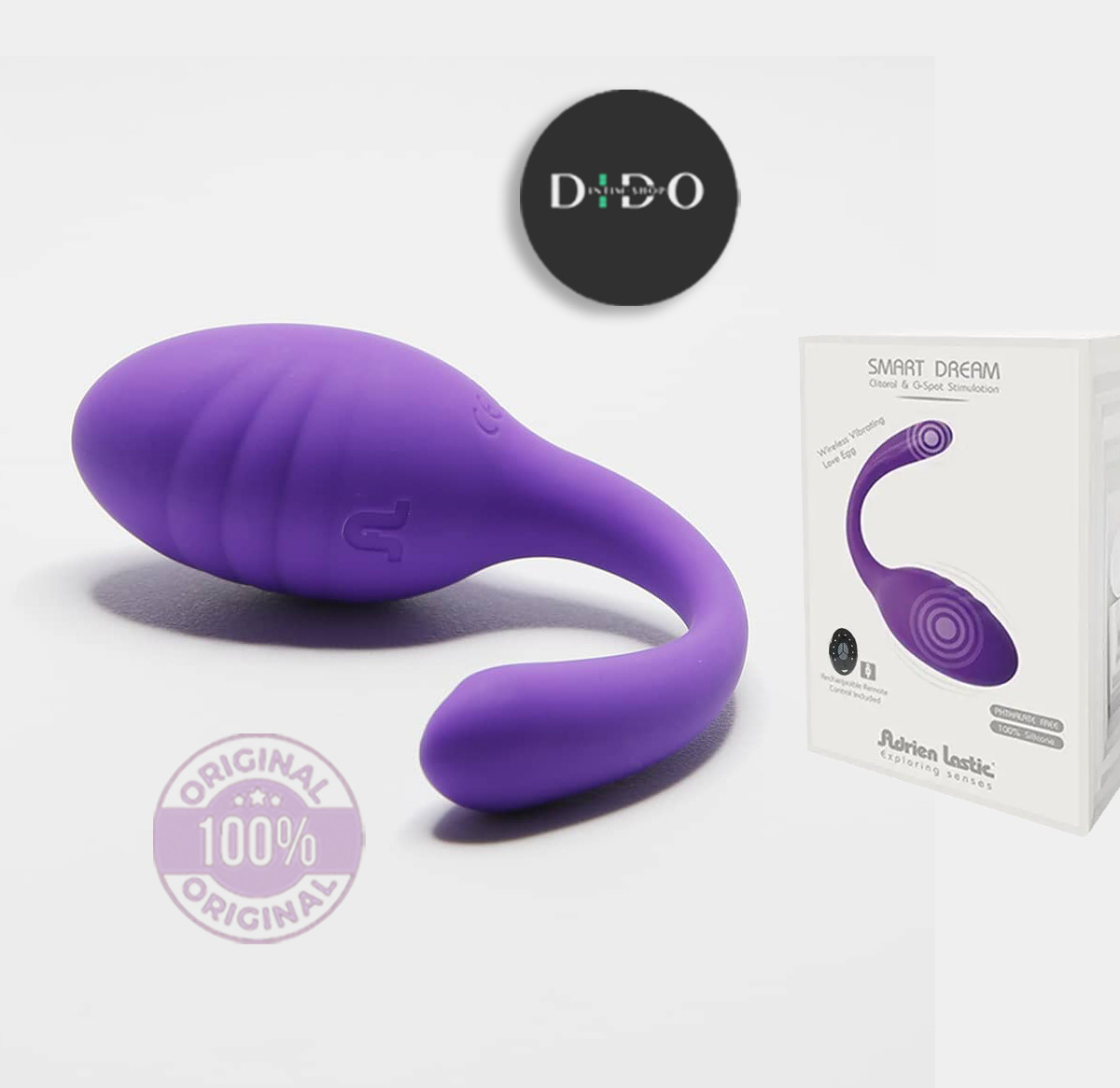 Виброяйцо со стимулятором клитора Adrien Lastic Smart Dream II с пультом LRS, можно под одежду в DIDO