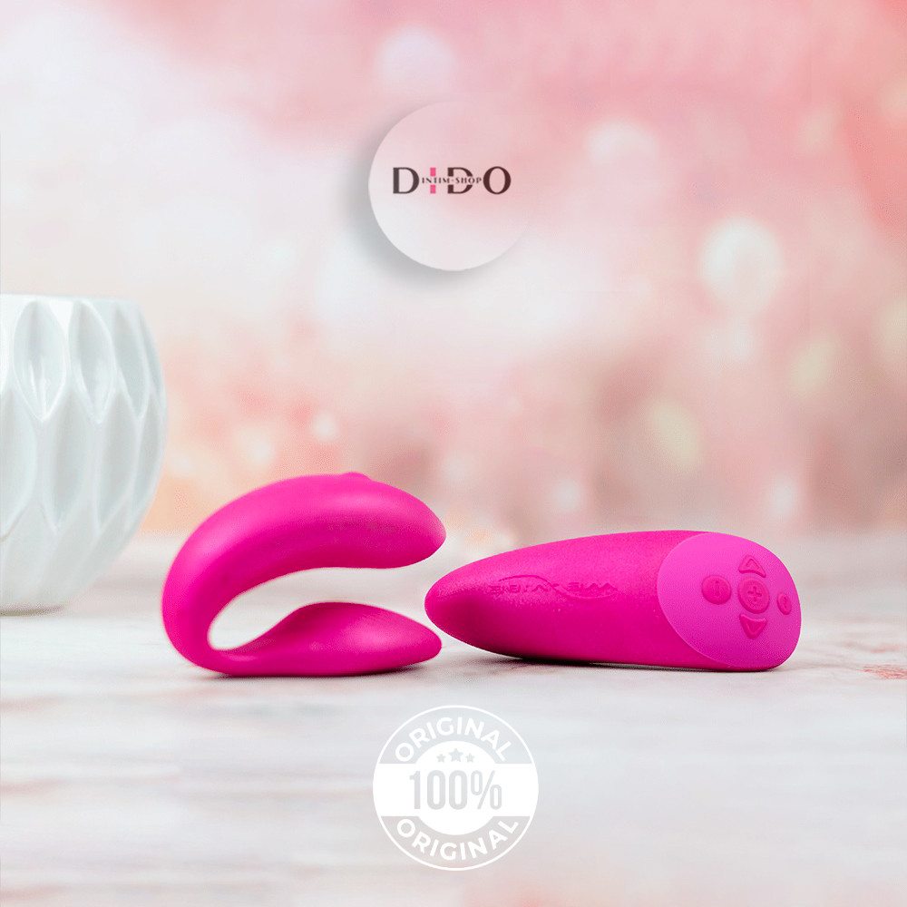 Смарт-вибратор для пар We-Vibe Chorus Cosmic Pink, сенсорное управление вибрациями сжатием пульта в DIDO