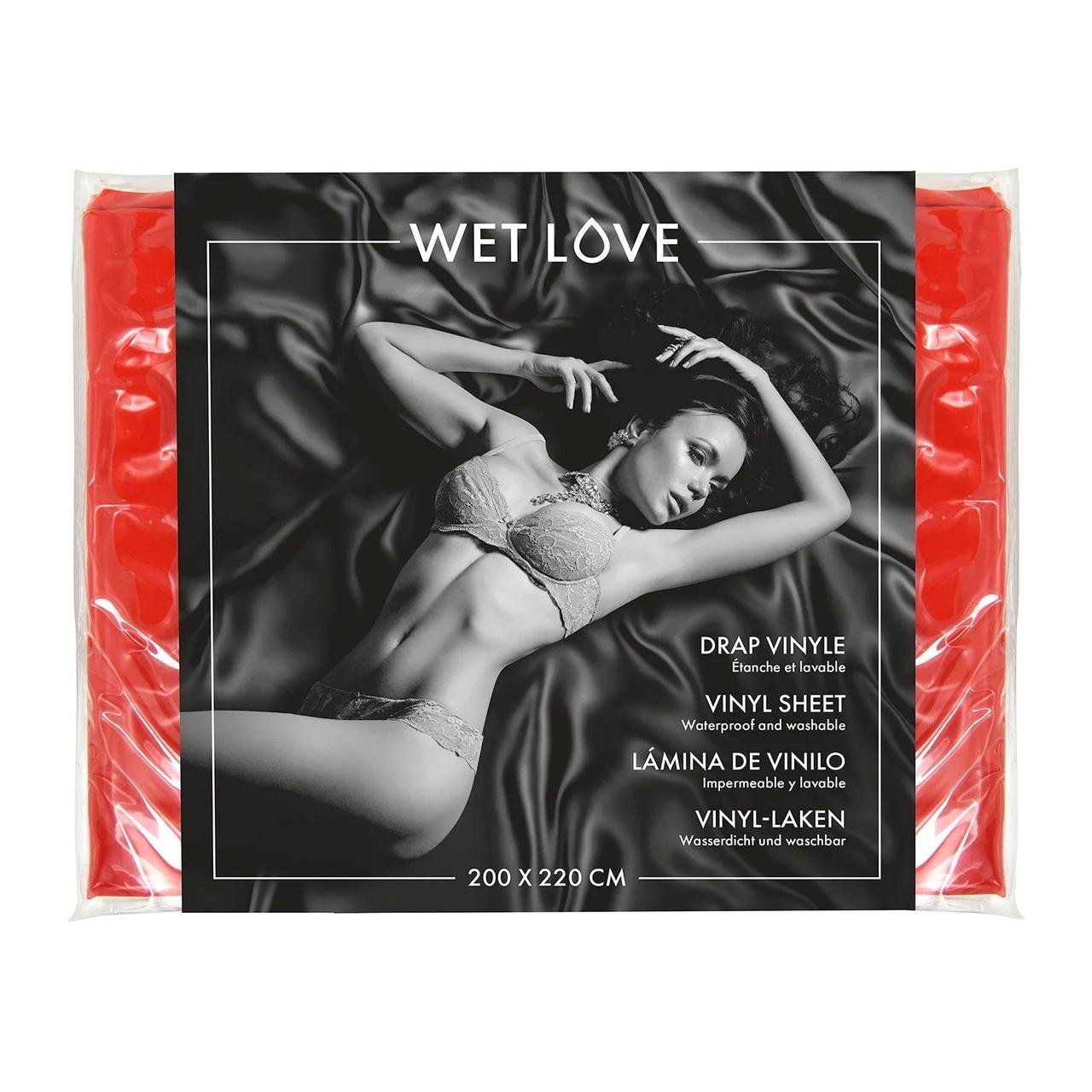 Простирадло з вінілу Fetish Tentation Red 220x200, червоне в DIDO