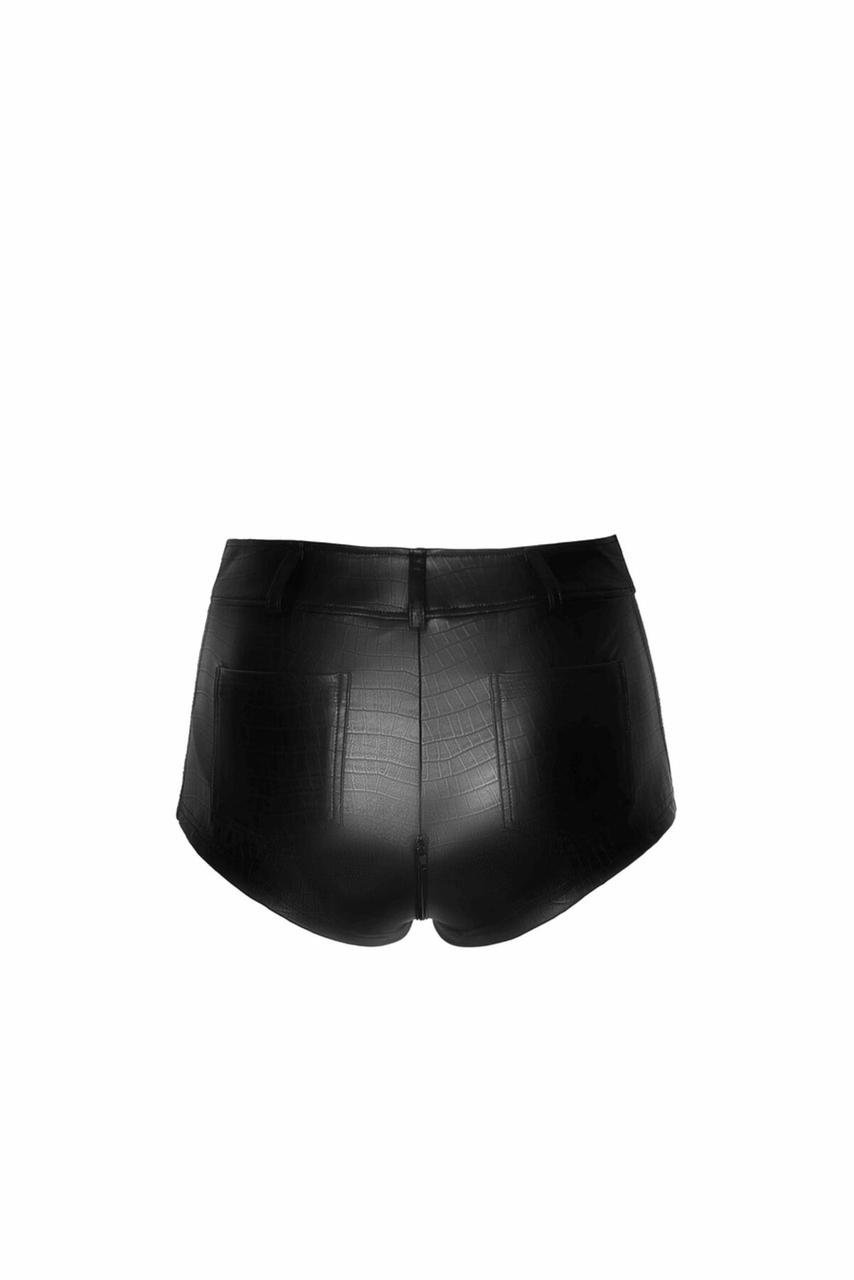 Шортики Noir Handmade F318 Wild crocodile printed wetlook shorts - S в DIDO