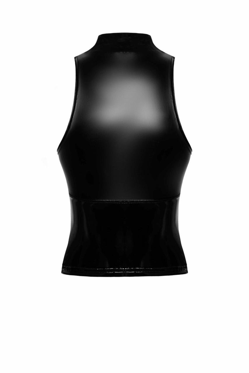 Топ Noir Handmade F324 Glam wetlook top with vinyl corset - M в DIDO