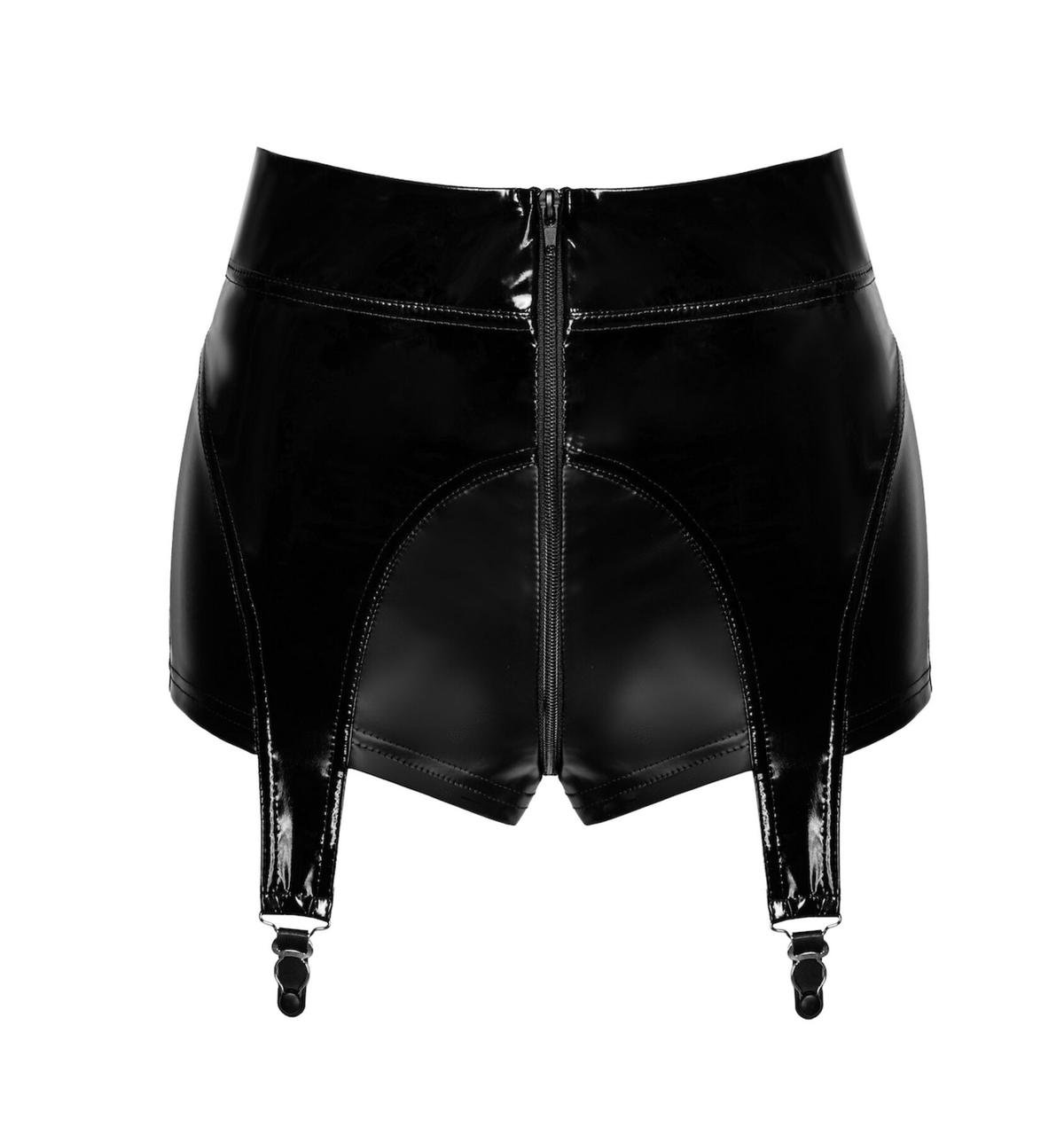 Шортики Noir Handmade F325 Glam suspender wetlook and vinyl shorts - M в DIDO