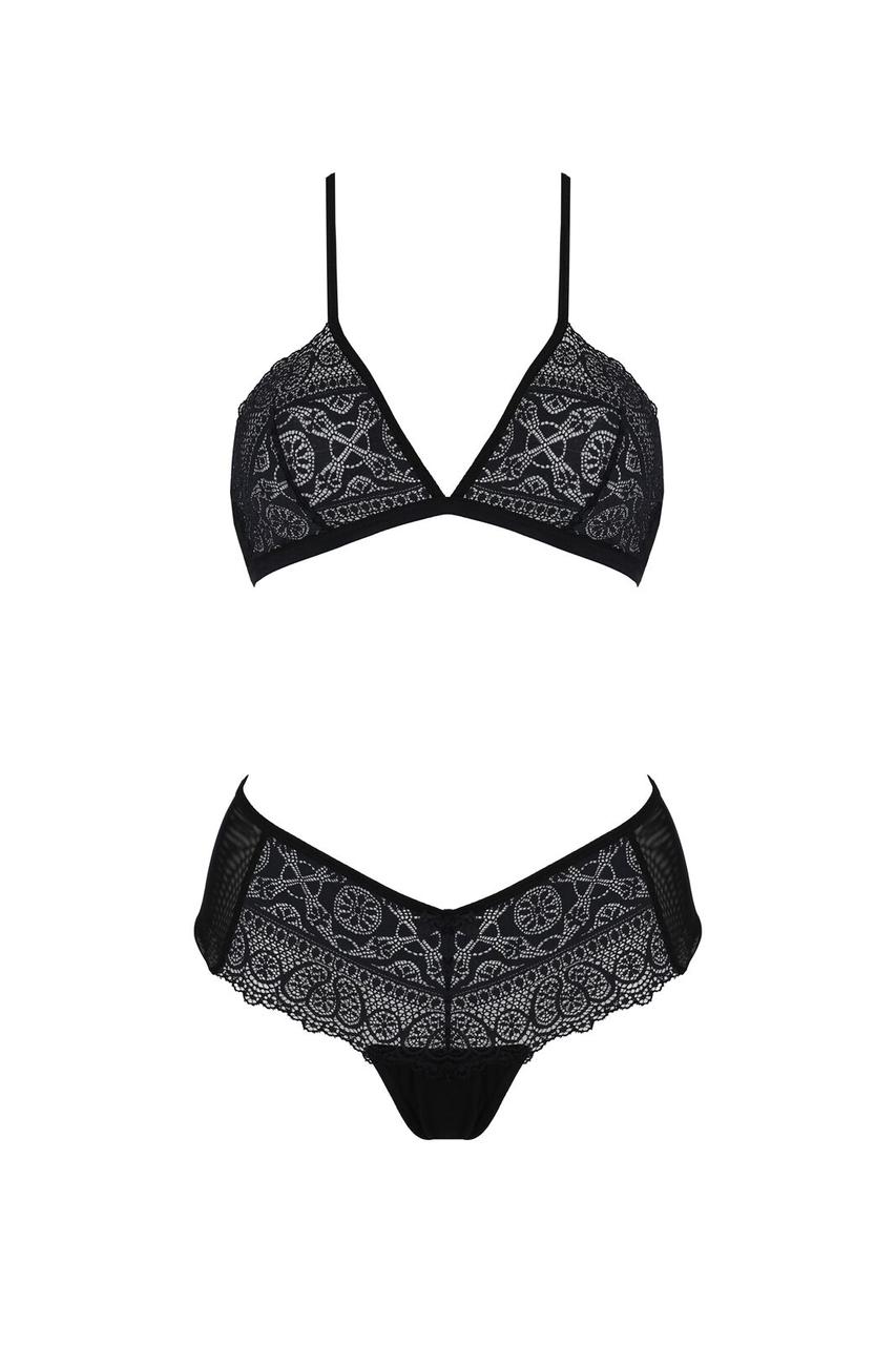 Комплект Passion KERRIA BIKINI black, XXL/XXXL, бралетт и трусики-бикини в DIDO