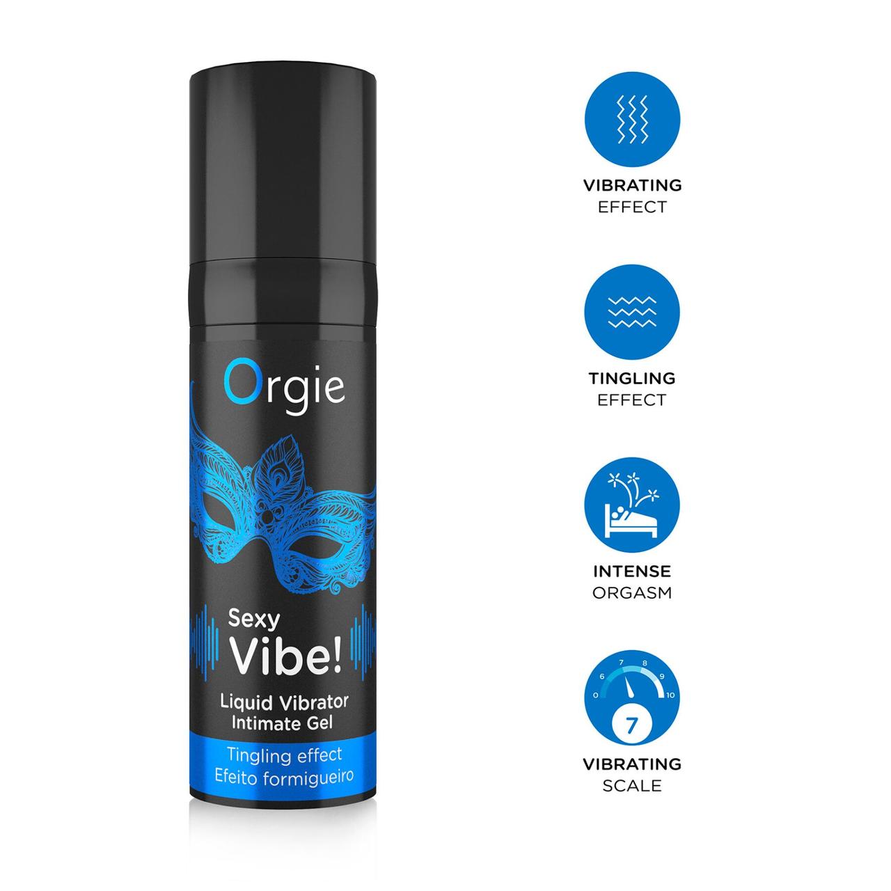 Рідкий вібратор Orgie Sexy Vibe! Liquid Vibrator, 15 мл, з ефектом мурашок у DIDO