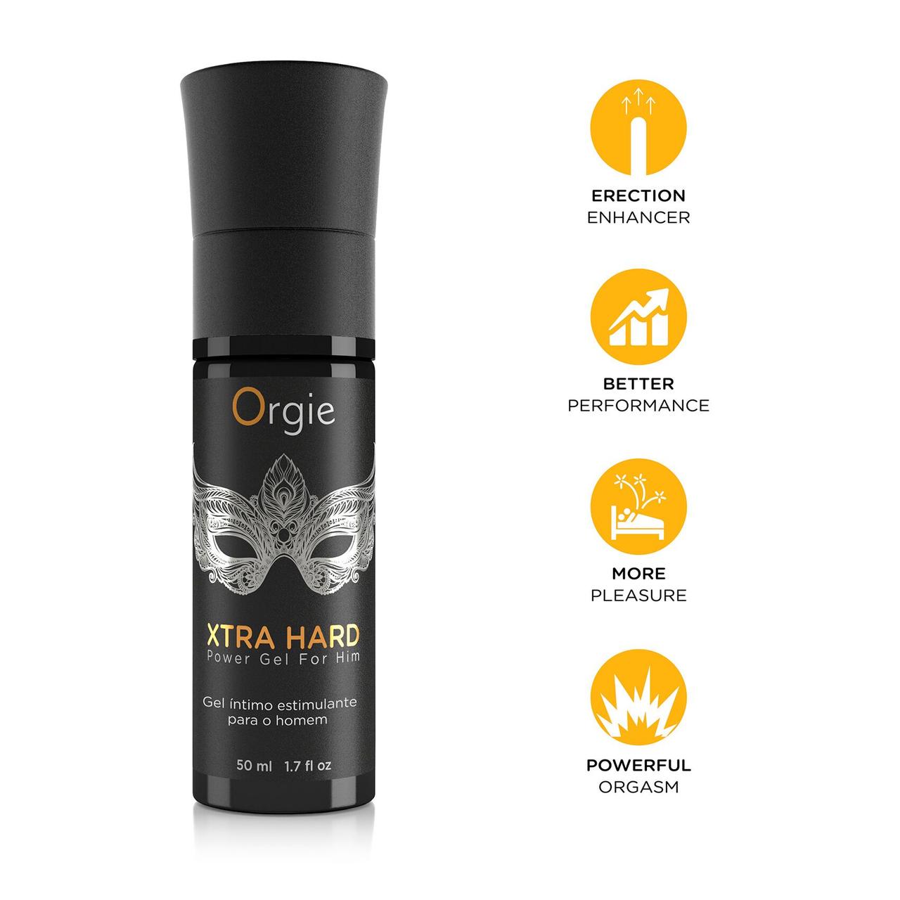 Гель для стимуляції члена Orgie Xtra Hard Power Gel For Him, 50 мл, розігріває, посилює ерекцію в DIDO