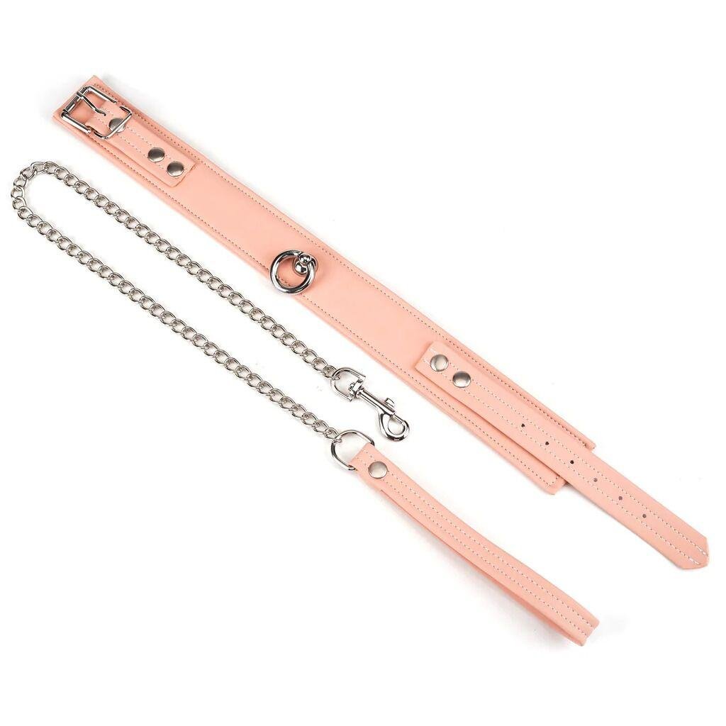 Ошейник с поводком Liebe Seele Dark Candy Pink Collar with Leash в DIDO