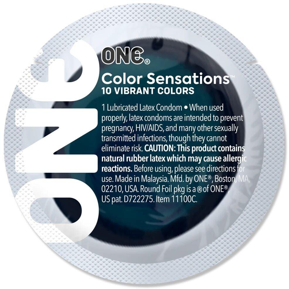 Презерватив ONE Color Sensations - ONE is the corner pocket (Black) 1 шт.