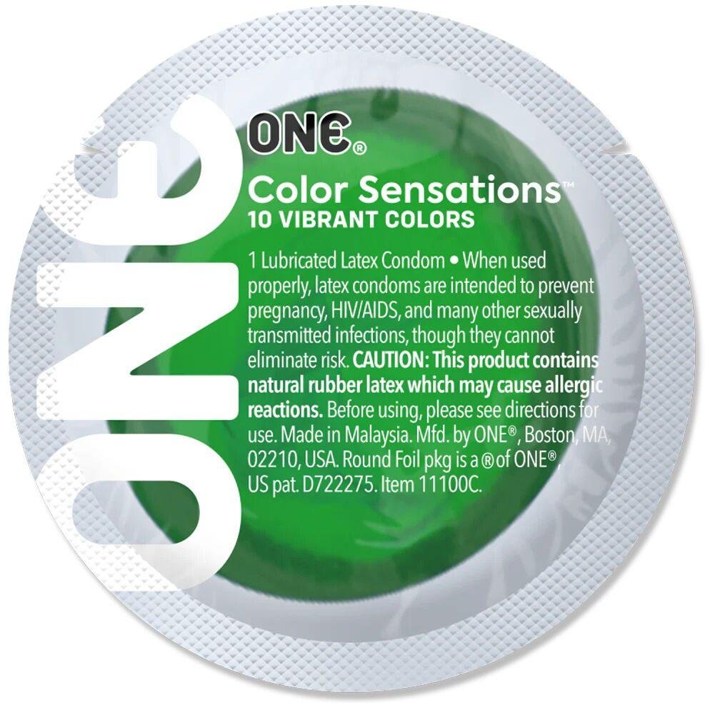 Презерватив ONE Color Sensations - ONE with nature (Emerald) 1 шт.