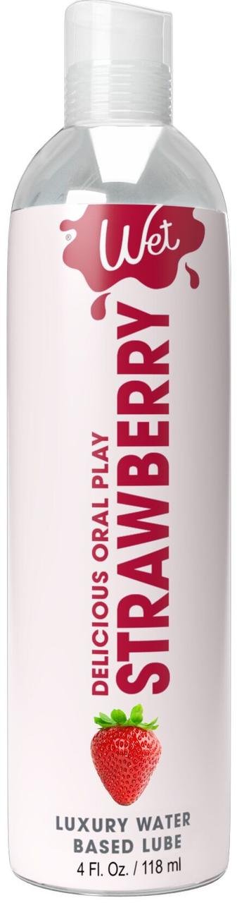 Распродажа!!! Лубрикант на водной основе Wet Oral Play Strawberry 118 мл (срок 05.02.2026)