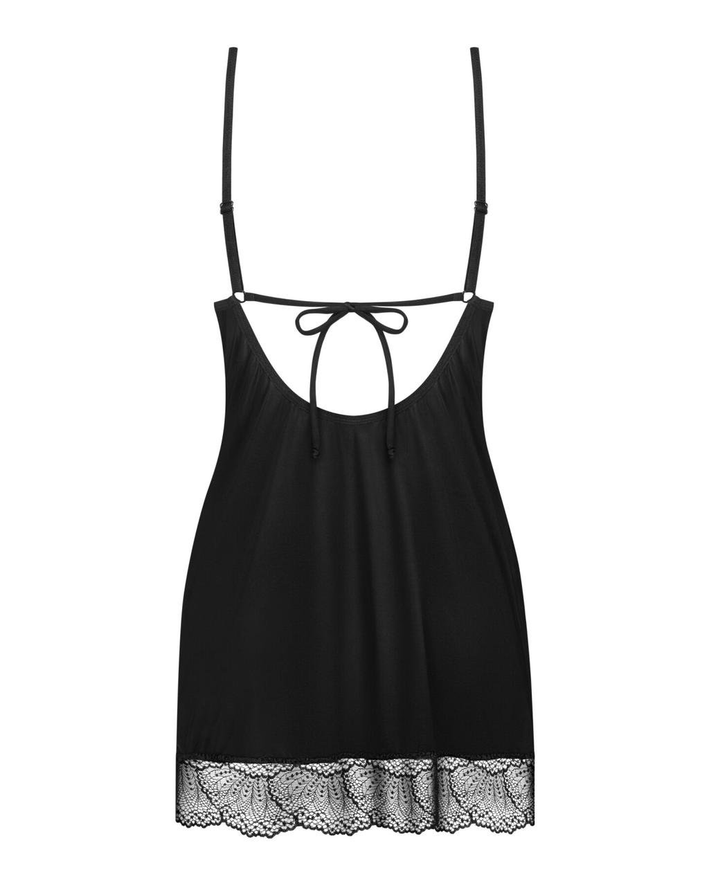 Пеньюар та трусики Obsessive Lobellis chemise & thong XL/2XL в DIDO