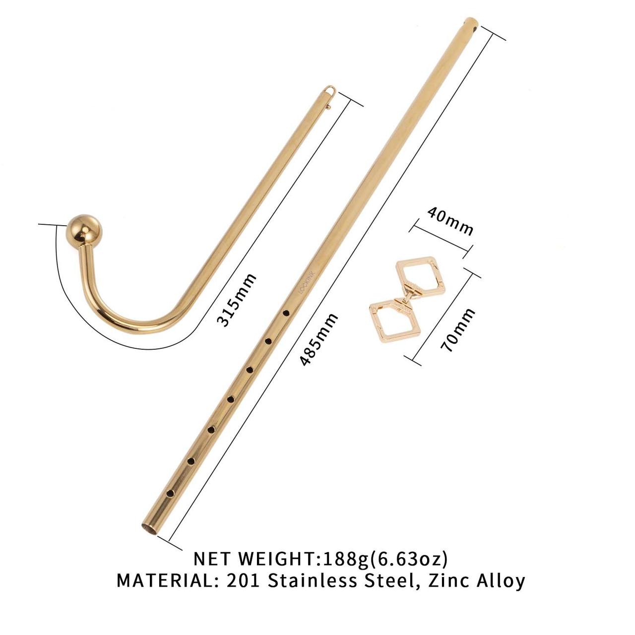 Анальний гак LOCKINK Golden Adjustable Anal Hook Set у DIDO