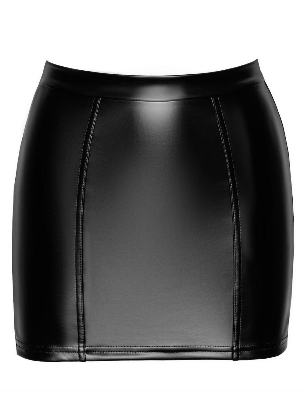 Юбка Noir Handmade F341 Powerwetlook and lace skirt - L в DIDO
