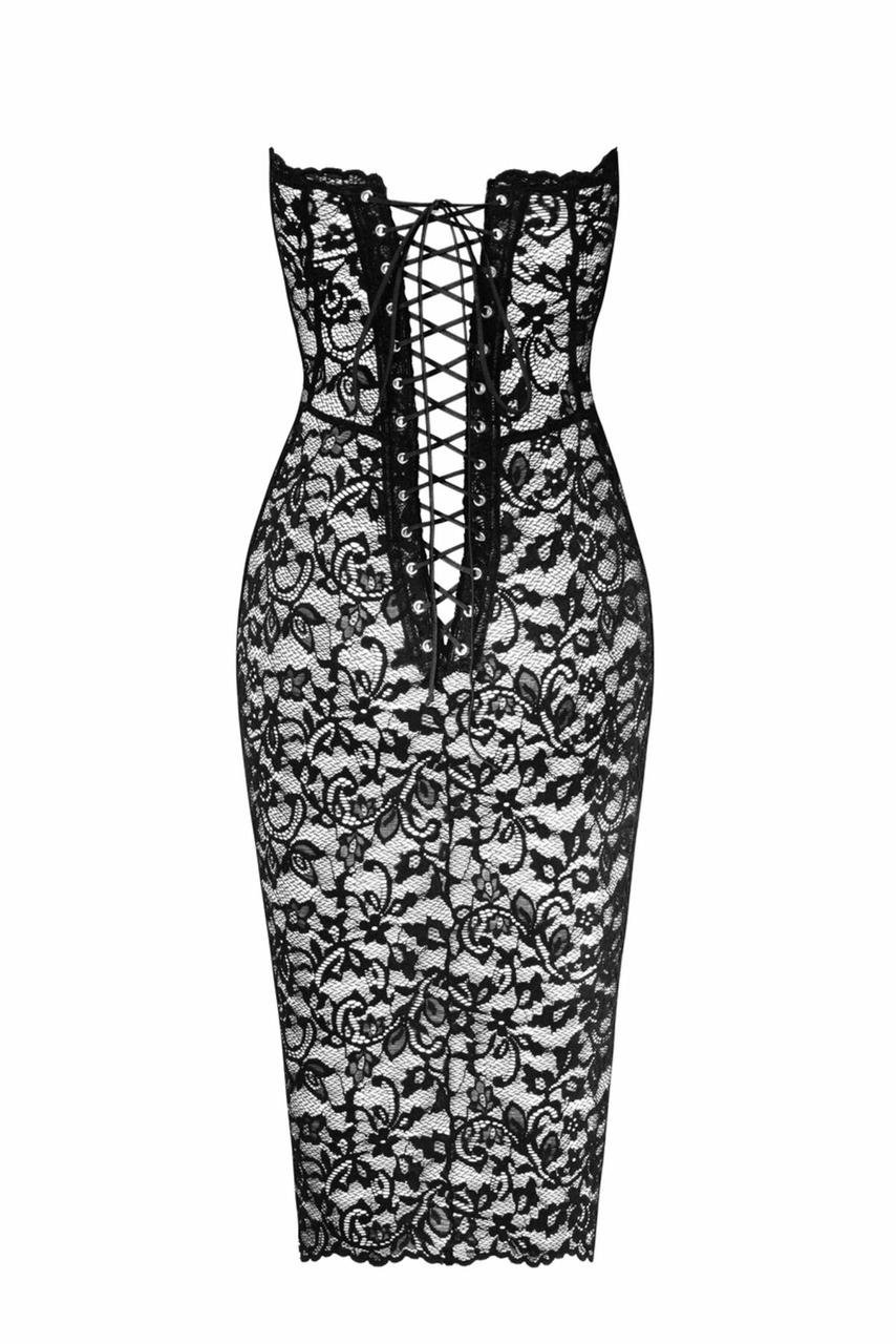 Платье Noir Handmade F301 Catalyst lace up midi dress - L в DIDO