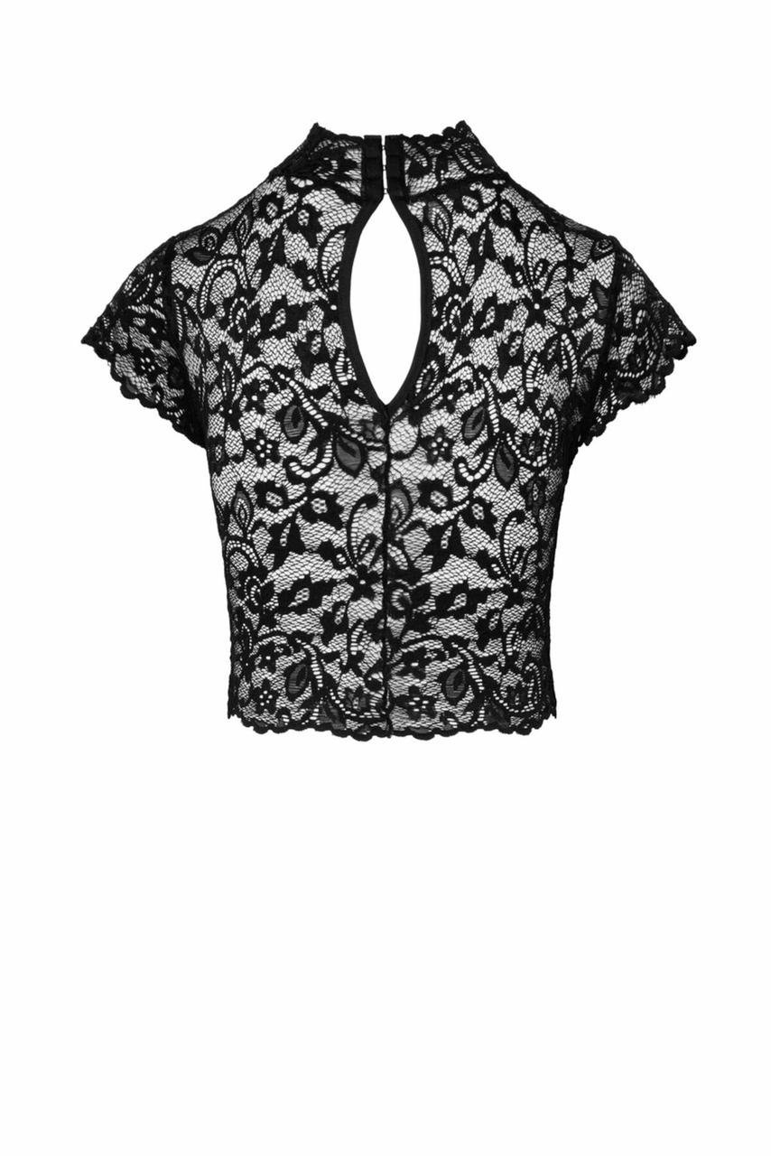 Топ Noir Handmade F303 Essence lace top with high collar - XXL в DIDO
