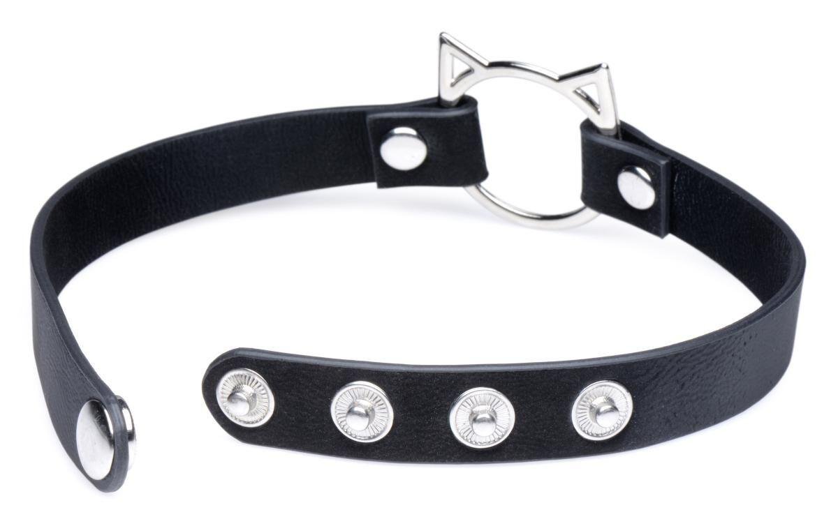 Чокер Master Series Kinky Kitty Ring Slim Choker - Black у DIDO