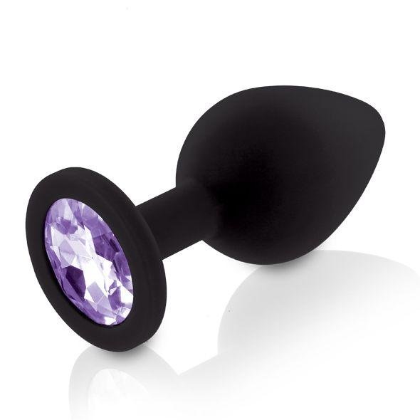 Набір анальних пробок із кристалом Rianne S: Booty Plug Set Black, діаметр 2,7см, 3,5см, 4,1см у DIDO