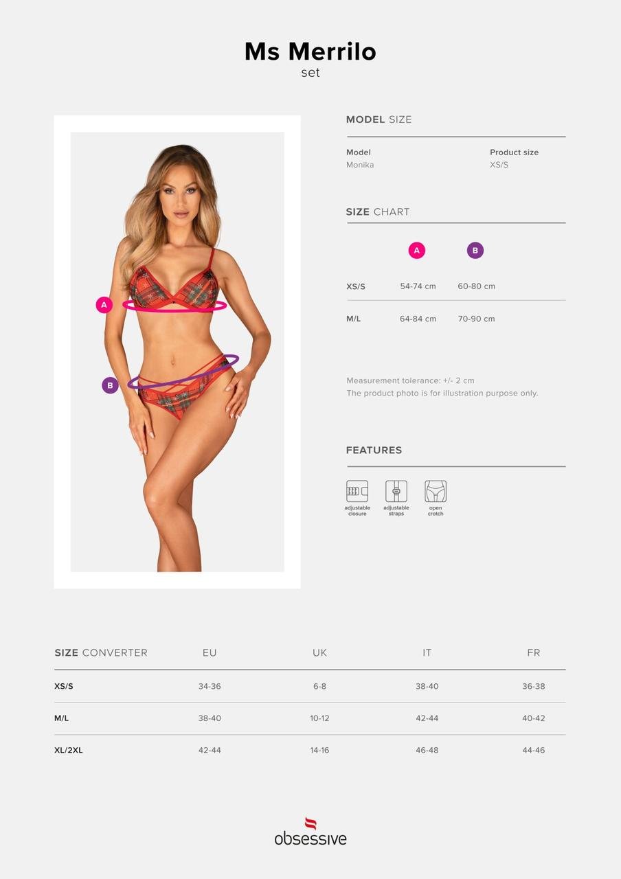 Комплект Obsessive Ms Merrilo 2-pcs set M/L в DIDO