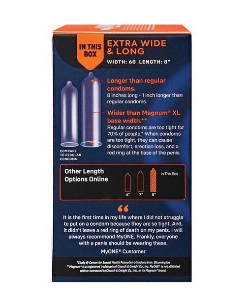 Презервативи MyONE Extra Wide & Long10 шт, картонна коробка в DIDO