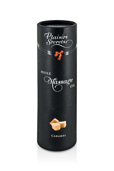 Масажна олія Plaisirs Secrets Caramel (59 мл) з афродизіаками, їстівна, подарункова упаковка в DIDO
