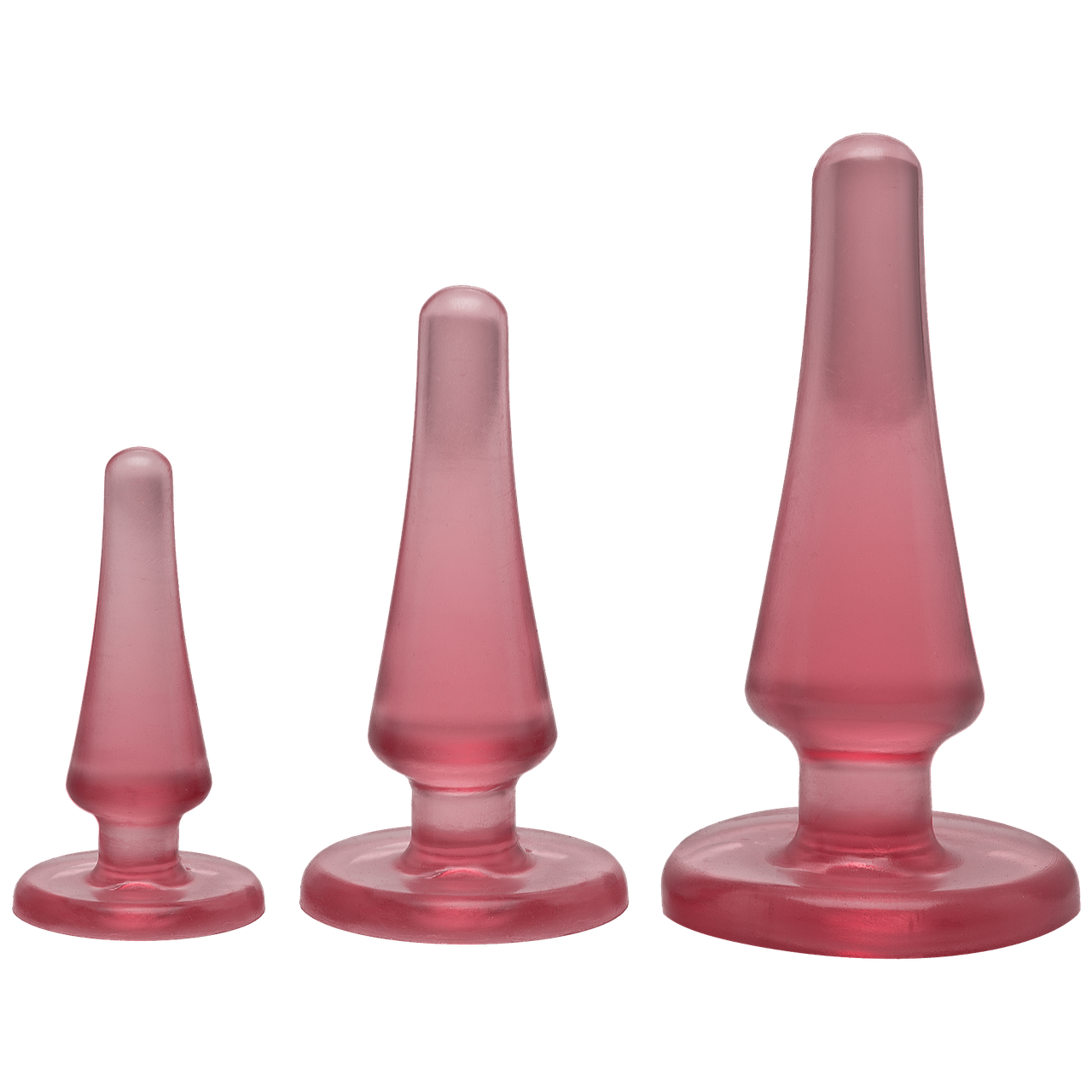Набір анальних пробок Doc Johnson Crystal Jellies Pink, макс. діаметр 2см - 3см - 4см у DIDO