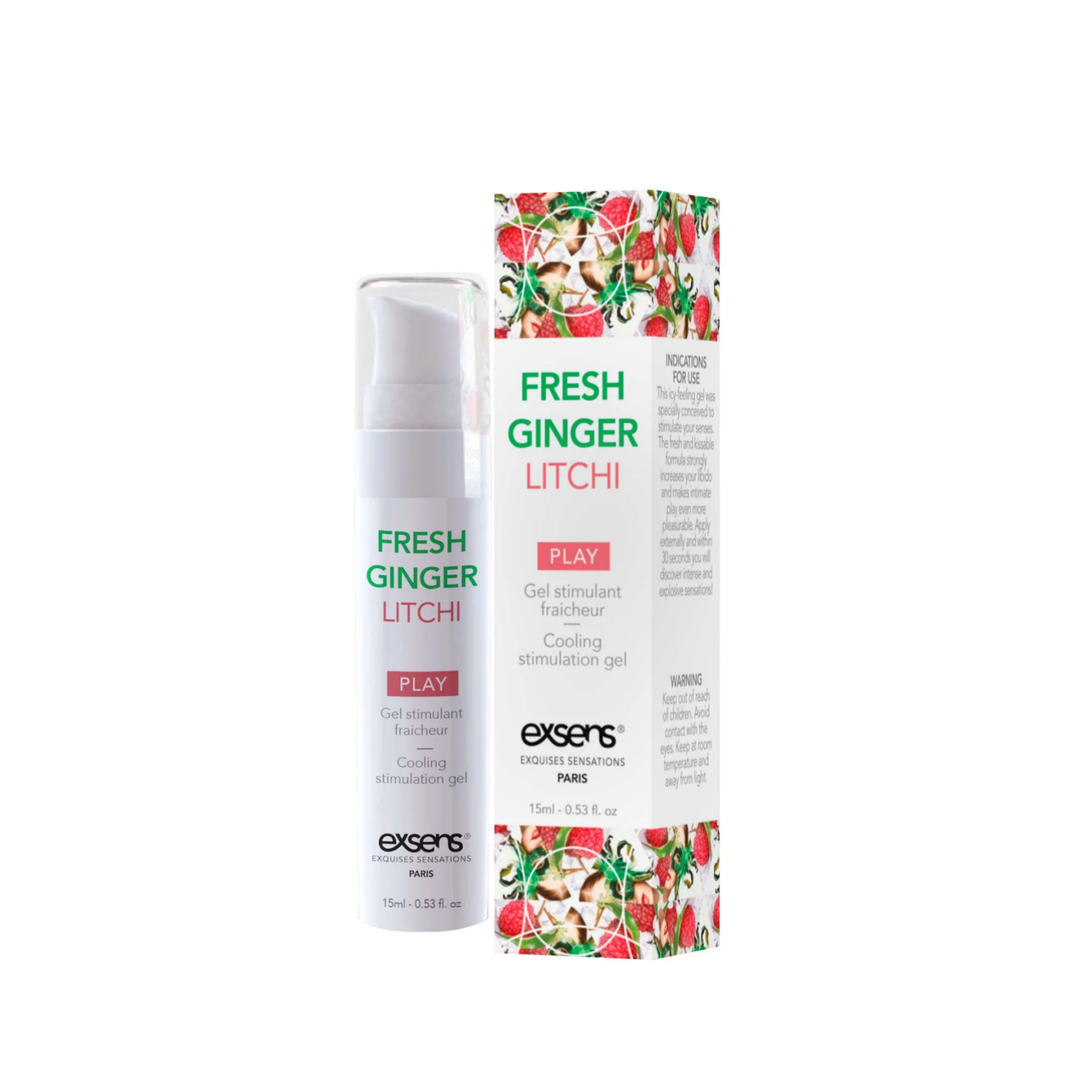 Распродажа!!! Стимулирующий гель EXSENS Kissable Fresh Ginger Litchi 15мл (срок 12.2025)