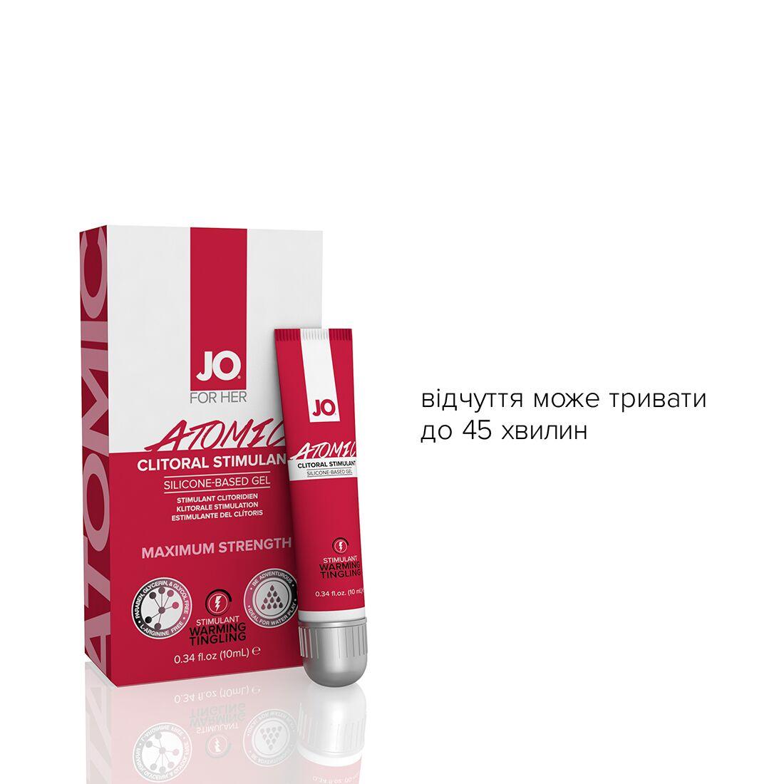 Возбуждающий гель для клитора JO ATOMIC WARMING (10 мл) разогревающий в DIDO