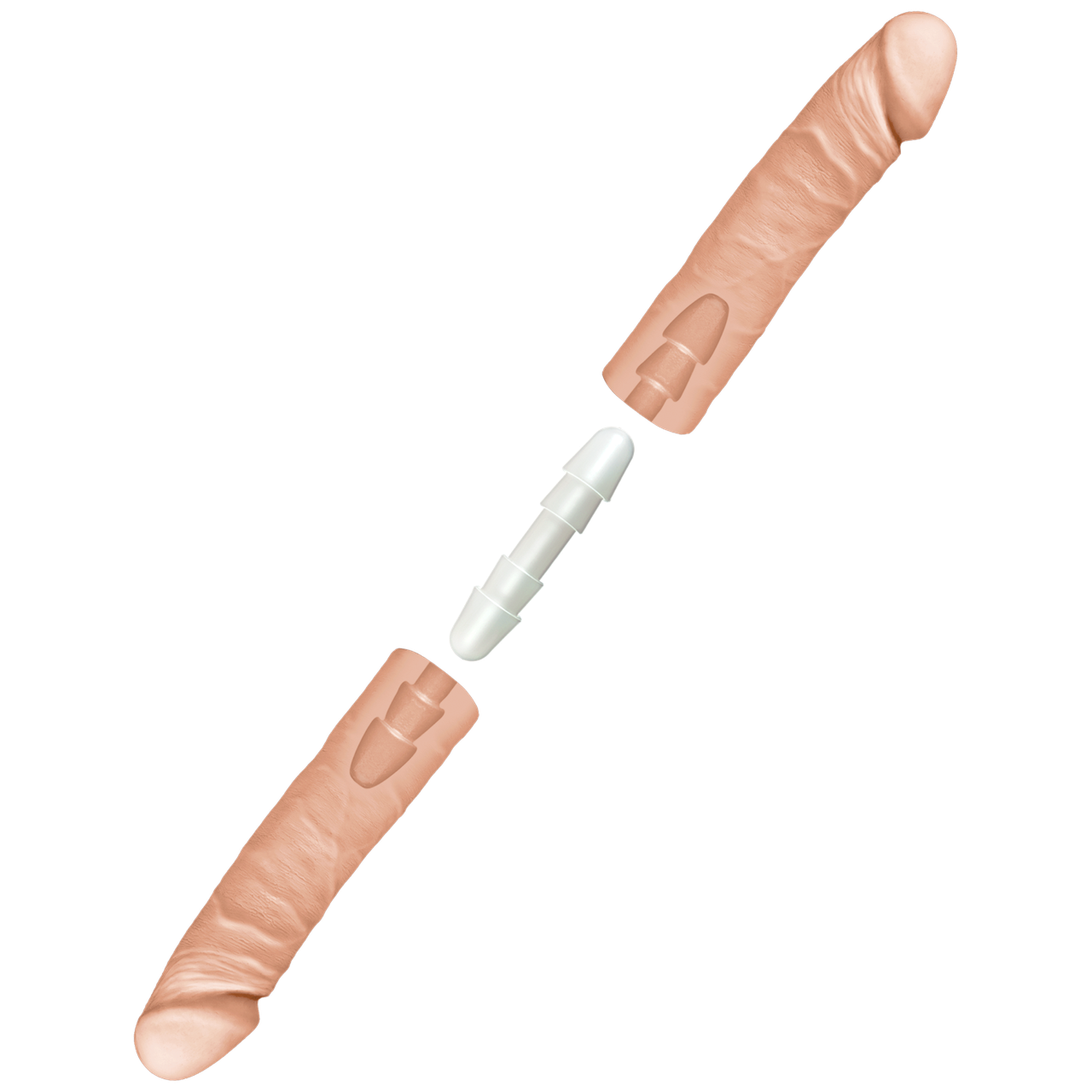 Фалоімітатор подвійний Doc Johnson The D - Double D - 16 Inch - ULTRASKYN, діаметр 4,4см, Vack-U-Lock в DIDO