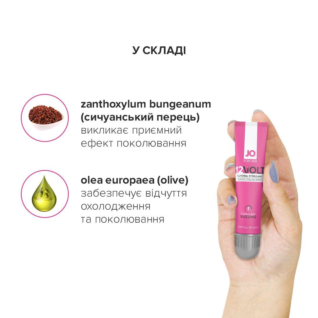 Возбуждающий гель для клитора JO 12VOLT (10 мл) с эффектом пульсации и разогрева в DIDO