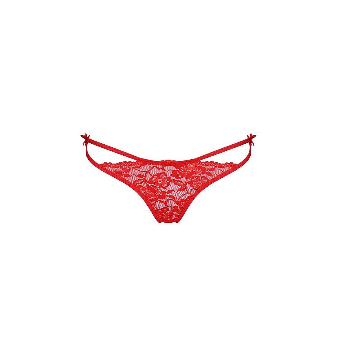 Трусики із зав'язочками з боків Passion Exclusive WARDA THONG S/M, red в DIDO