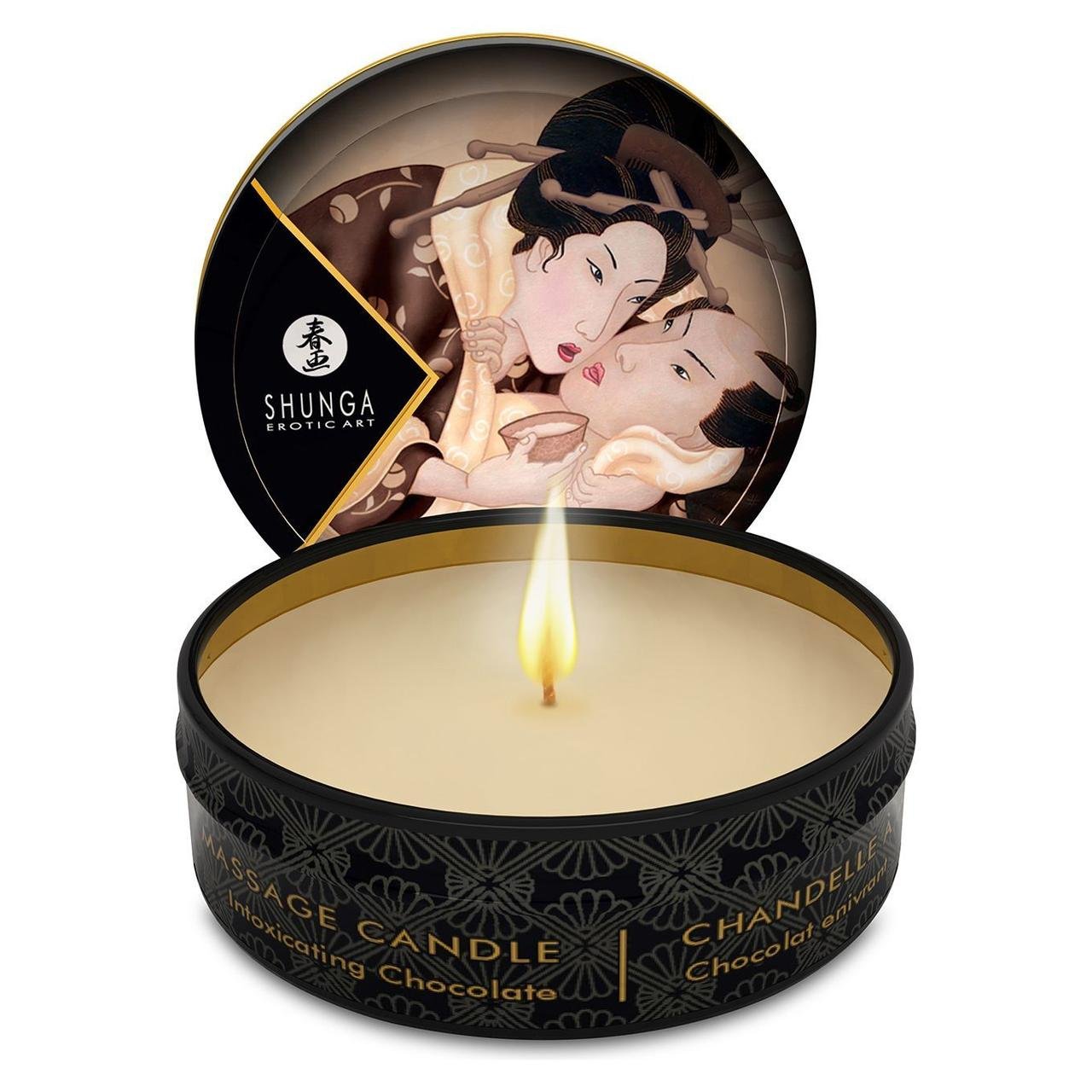 Масажна свічка Shunga Mini Massage Candle - Intoxicating Chocolate (30 мл) з афродизіаками в DIDO