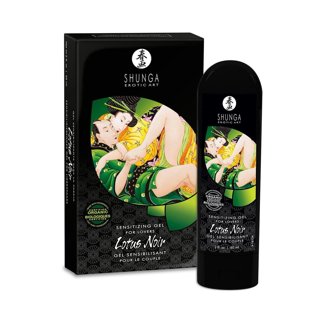 Збудливий гель для пар Shunga LOTUS NOIR (60 мл) з вітаміном Е та рослинним гліцерином у DIDO