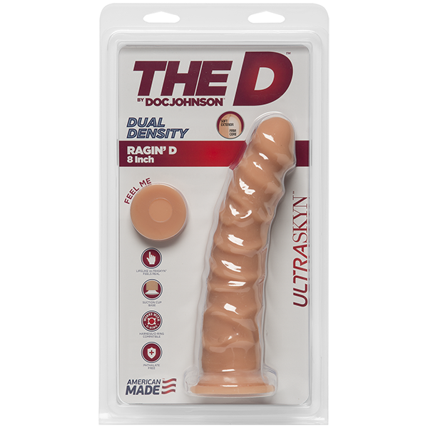 Фалоімітатор Doc Johnson The D - Ragin D - 8 Inch Without Balls - ULTRASKYN, діаметр 5,1см в DIDO