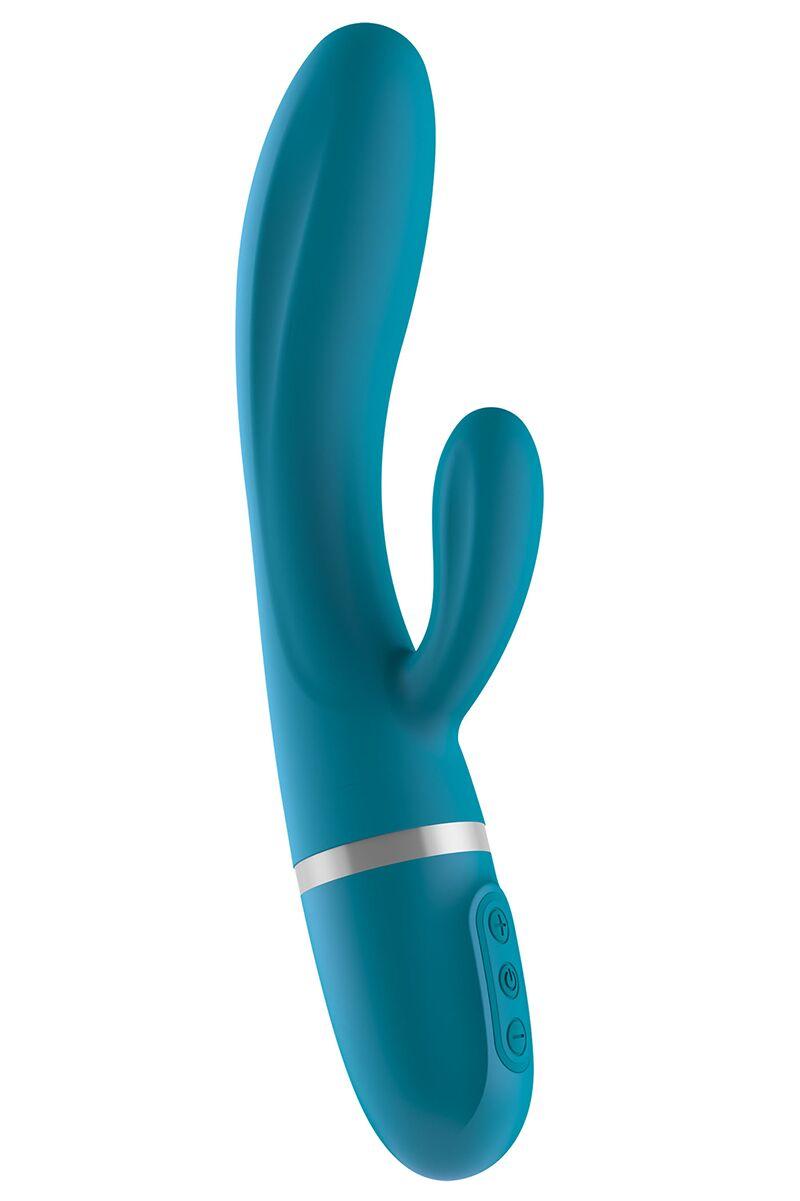 Вибратор-кролик Liebe Bend It Plus Ocean Blue, гибкий, 2 мотора, 10 режимов
