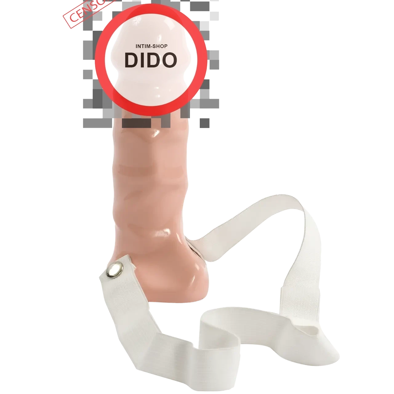 Фаллопротез Doc Johnson Strappy Penis-Hard On Cock 7 inch, внеш. диам. 4,7см, внутр. диам. 3,9см в DIDO