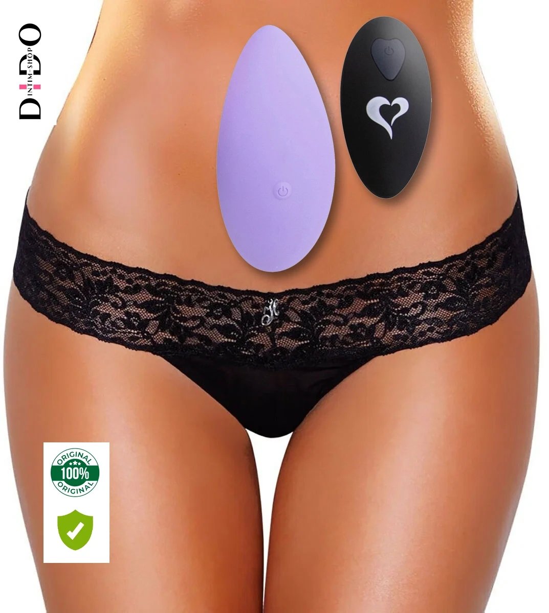 Вібратор в трусики FeelzToys Panty Vibrator Purple з пультом дистанційного керування, 6 режимів роботи, сумочка-чохол в DIDO