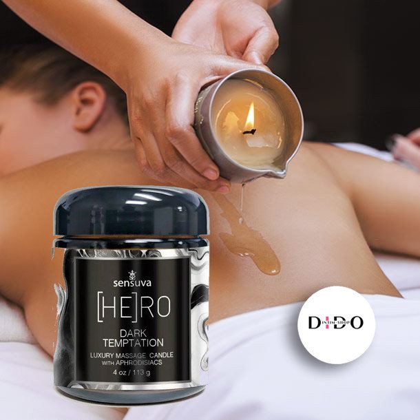 Массажная свеча Sensuva [HE]RO Dark Temptation Massage Oil Candle 113г