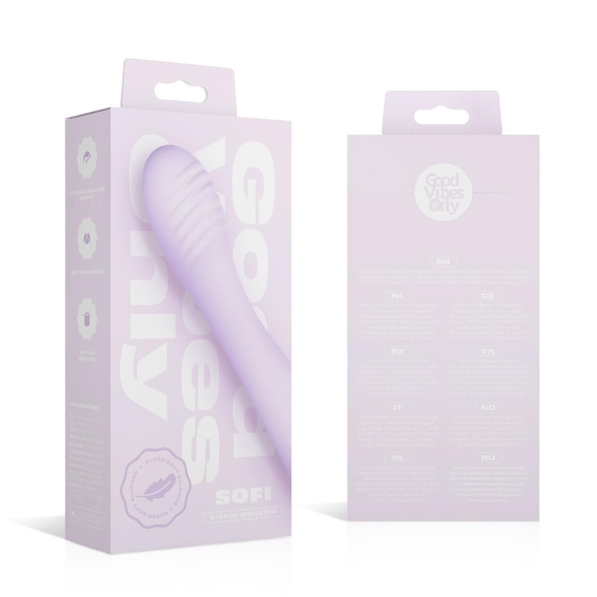 Вібратор Good Vibes Only - SOFI G-Spot Vibrator Soft Silicone - Purple (м'ята упаковка!!!) - Зображення 9