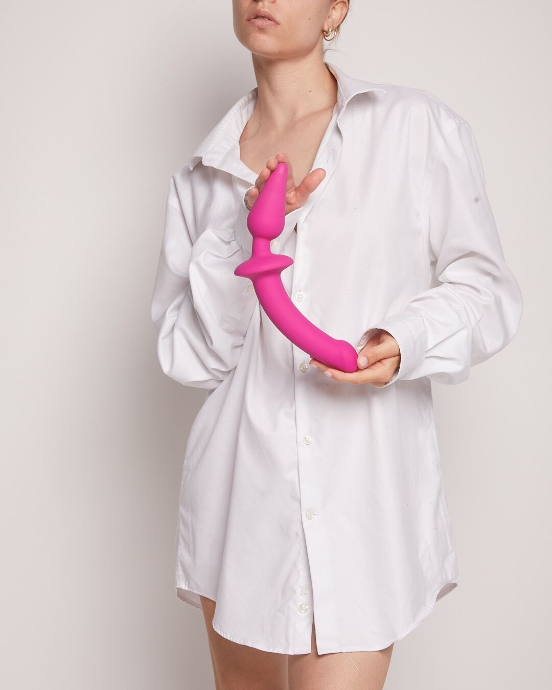 Анальна пробка з дилдо Strap-On-Me SWITCH PLUG-IN SEMI-REALISTIC DILDO FUCHSIA - L (м'ята упаковка) - Зображення 7