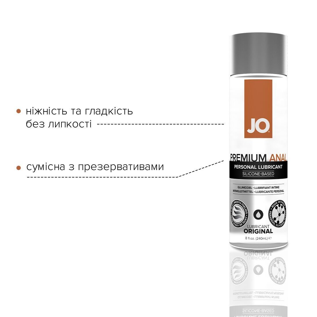 Розпродаж!!! Анальне мастило System JO ANAL PREMIUM - ORIGINAL (240 мл) (термін 03.2026) - Зображення 3