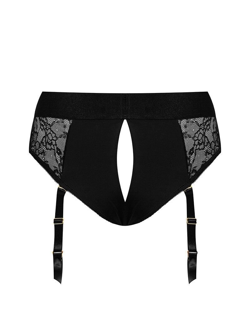 Мереживні трусики для страпона з підв’язками для панчіх Strap-On-Me DIVA HARNESS - XS - Зображення 4