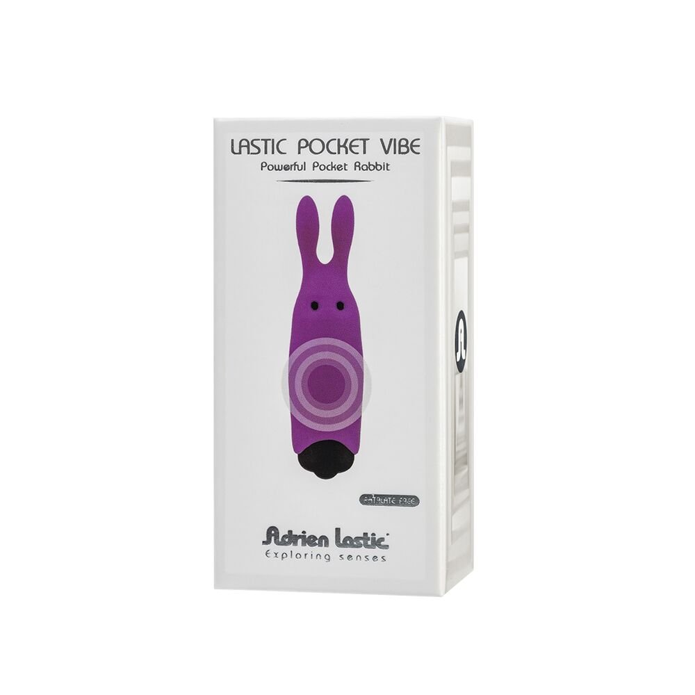 Віброкуля Adrien Lastic Pocket Vibe Rabbit Purple зі стимулювальними вушками - Зображення 5