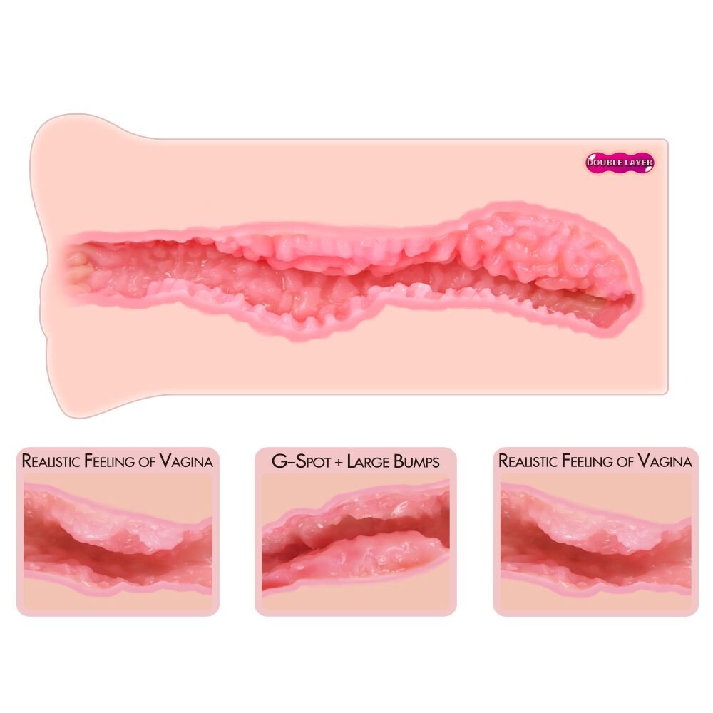 Мастурбатор-вагіна двошаровий Kokos Nara Double Layer - Зображення 5