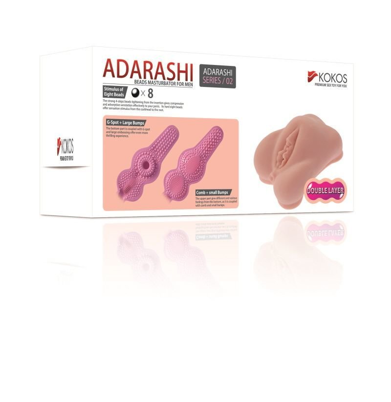 Мастурбатор-вагіна двошаровий Kokos Adarashi -2 Double Layer - Зображення 6