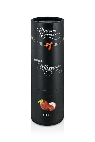 Масажна олія Plaisirs Secrets Litchi (59 мл) з афродизіаками, їстівна, подарункове паковання - Зображення 3