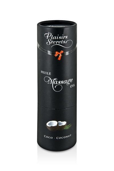Масажна олія Plaisirs Secrets Coconut (59 мл) з афродизіаками, їстівна, подарункова упаковка - Зображення 3