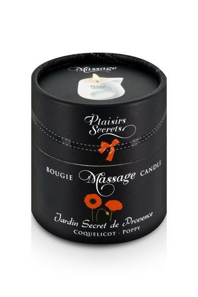 Масажна свічка Plaisirs Secrets Poppy (80 мл) подарункова упаковка, керамічний посуд - Зображення 3
