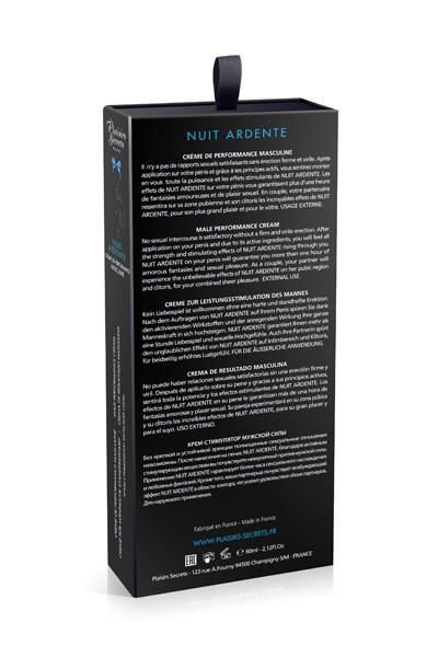 Збуджувальний крем для пеніса Plaisirs Secrets Nuit Ardente (60 мл), можна для клітора - Зображення 3