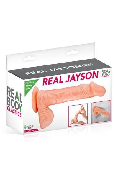 Фалоімітатор Real Body — Real Jayson Flesh, TPE, діаметр 4 см - Зображення 3